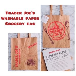 Trader Joe’s Washable Reusable Paper Logo Bag